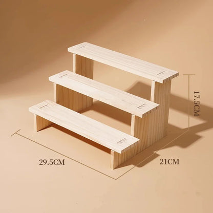 Elegant Wooden Display Stand - Versatile Organizer for Collectors
