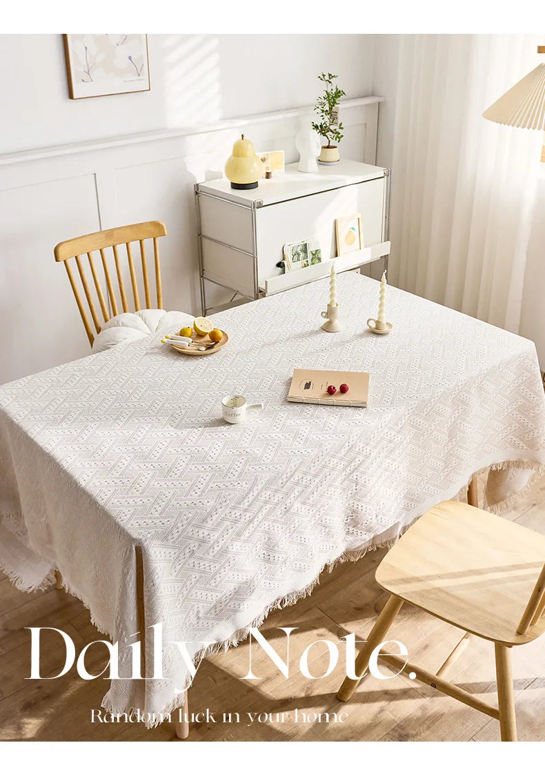 Luxury Tablecloth - Elegant French Cotton Linen for Home Decor