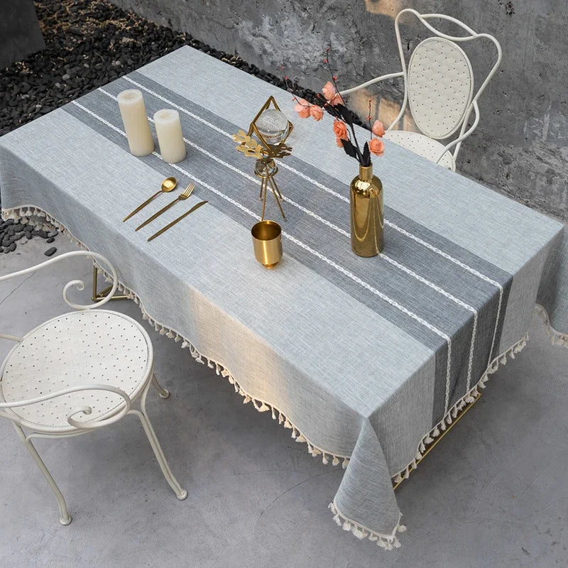 우아한 리넨 식탁보 - 방수 & 스타일리시하고 이벤트에 적합