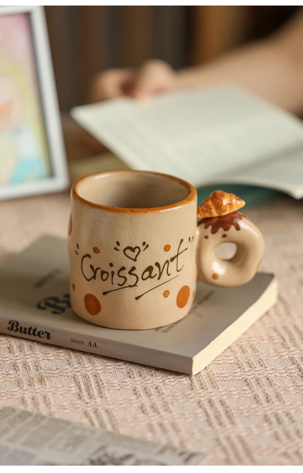 Ensemble de tasses rétro en céramique faites à la main - Café élégant & Tasses à thé