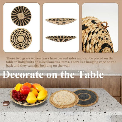 보호 벽 바구니 - 세련된 공간을 위한 손으로 짠 해초 장식