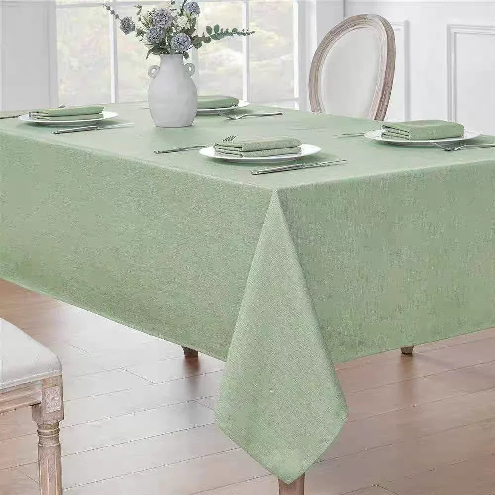 Linen Texture Waterproof Tablecloth - Elegant & Stain-Proof for Farmhouse Dining