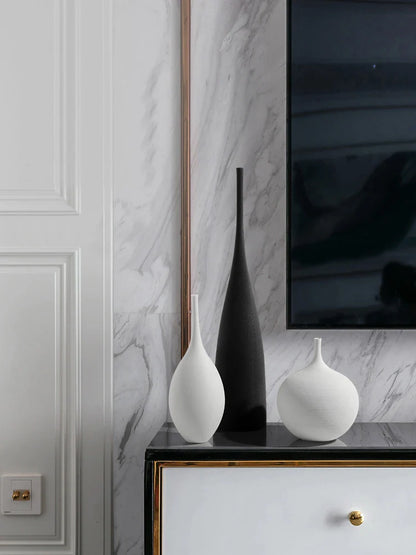Vase d’art en céramique fait à la main - Décor de luxe nordique moderne
