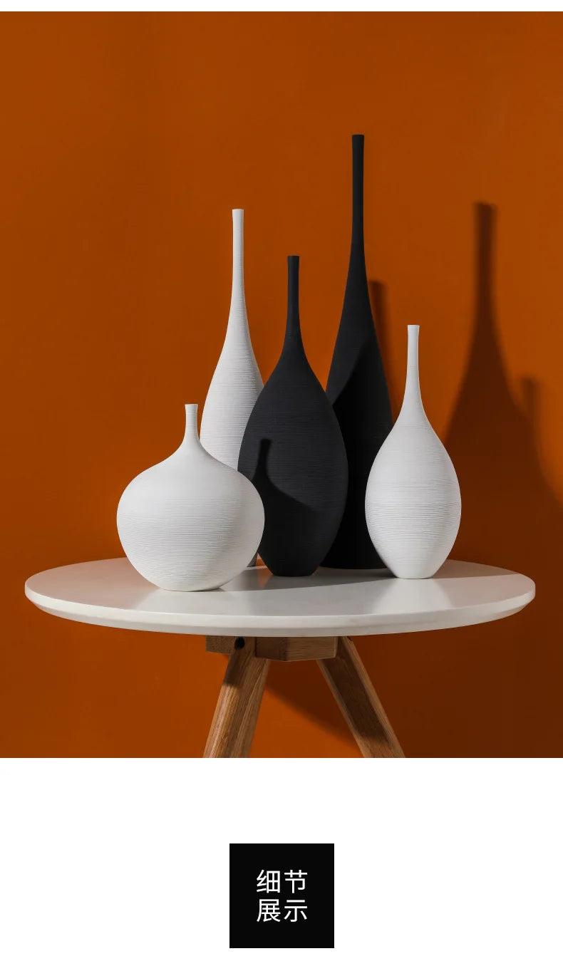 Vase d’art en céramique fait à la main - Décor de luxe nordique moderne