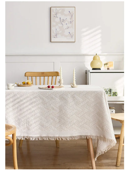 Luxury Tablecloth - Elegant French Cotton Linen for Home Decor