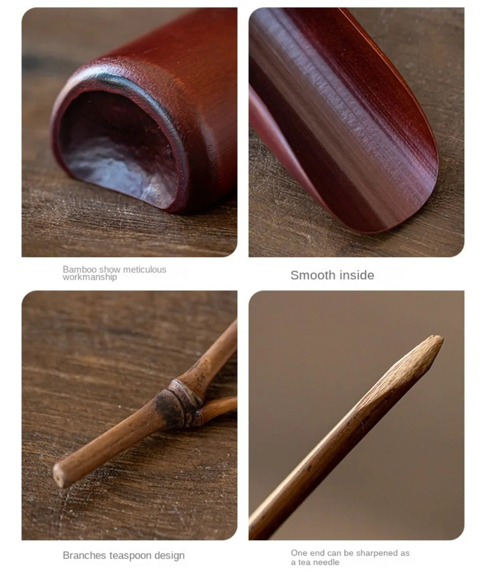 Bamboo Tea Scoop Set - Elevate Your Brew - Eco-Friendly Artisan
