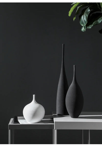 Vase d’art en céramique fait à la main - Décor de luxe nordique moderne