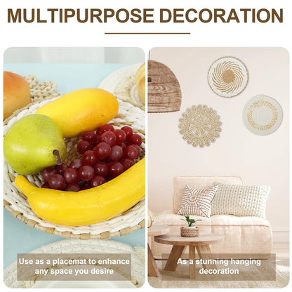 Handmade Woven Wall Basket Set – Rustic Charm for Decor Lovers